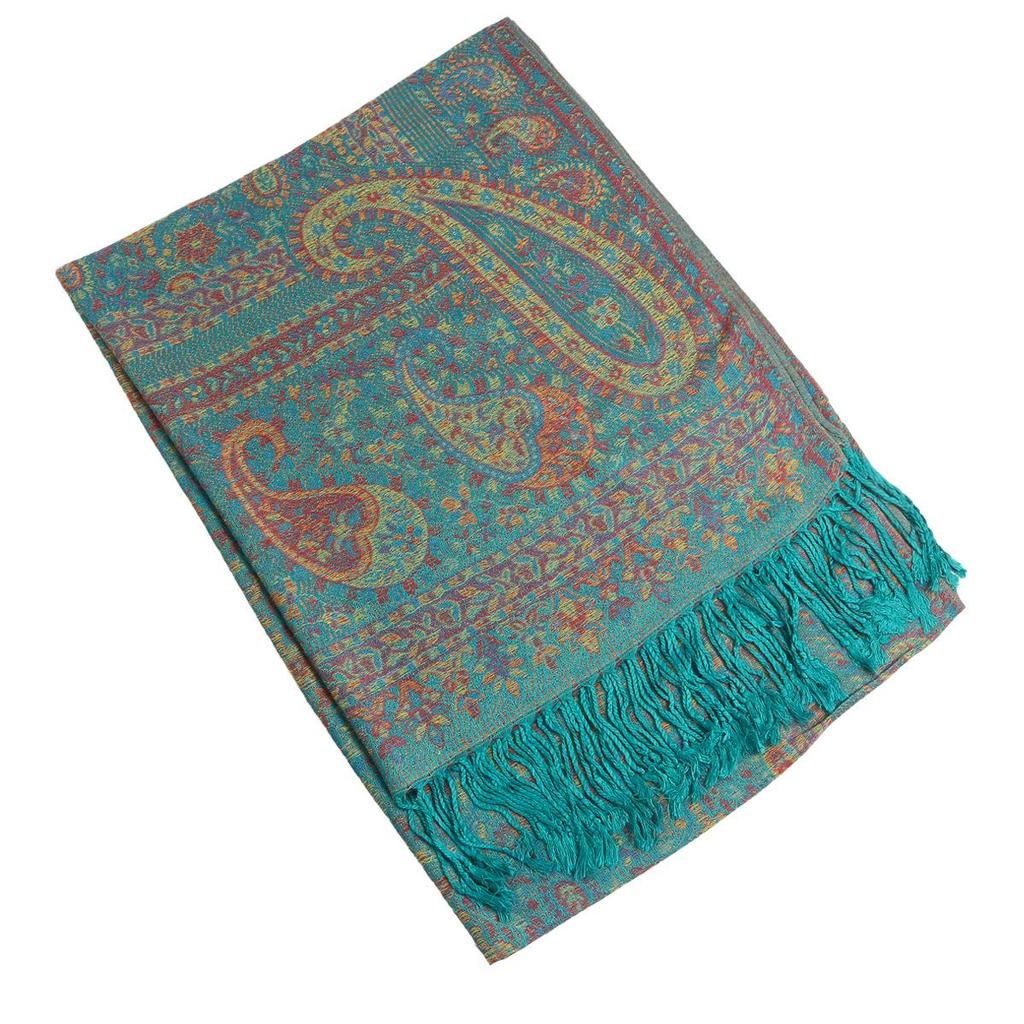 Paisley Tassel Scarf: Classic Ethnic Imitation Cashmere for Autumn/Winter