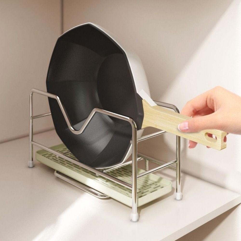 Space Saving Cookware Storage Rack Stainless Steel Cutting Board Holder Restaurant