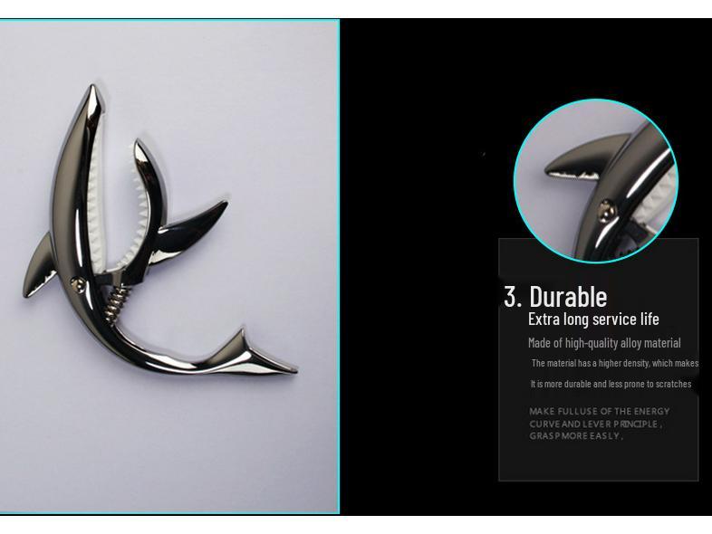 Каподастр из цинкового сплава Shark для акустической, электрогитары и укулеле - Аксессуар для музыкального инструмента