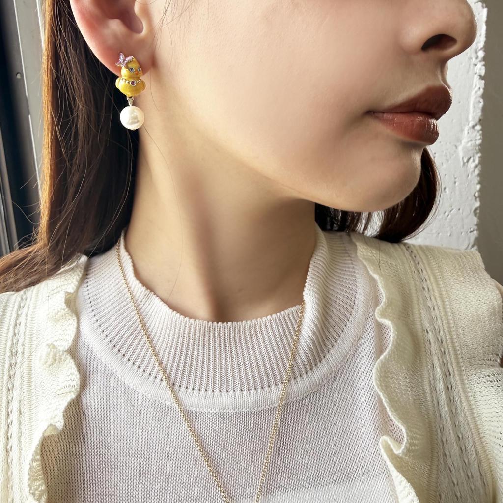 Серьги с мотивом цыпленка SAMA1527 XY [Anna Sui]