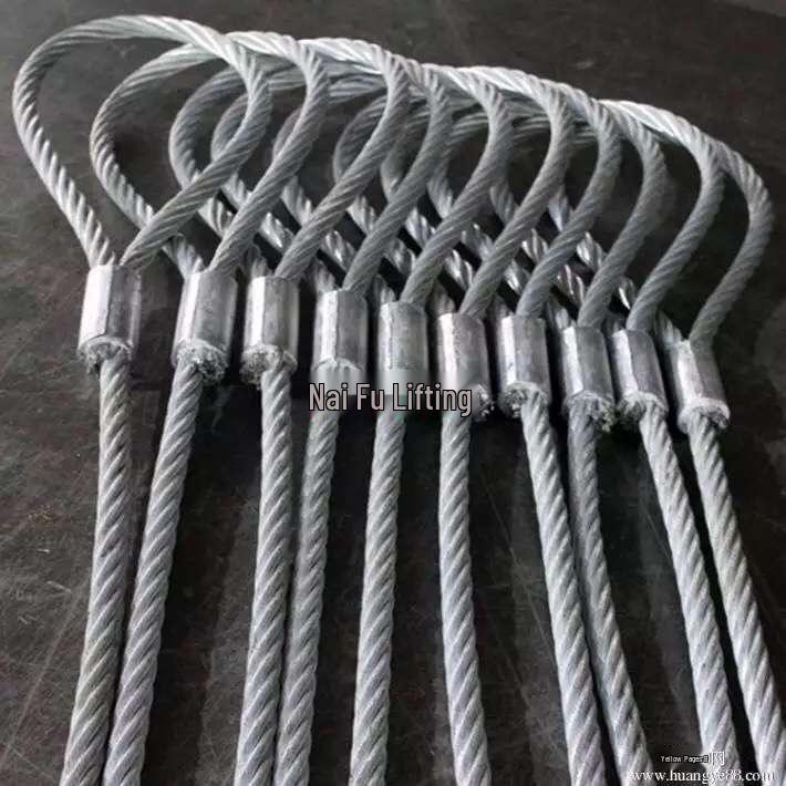 Плетеная стальная канатная стропа с коушем для крана, лебедки, тали и стропов - Бесплатная доставка