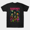 Азиатский размер Мужская черная футболка с принтом Ramones Без выреза Термотрансферный принт Хлопковая футболка