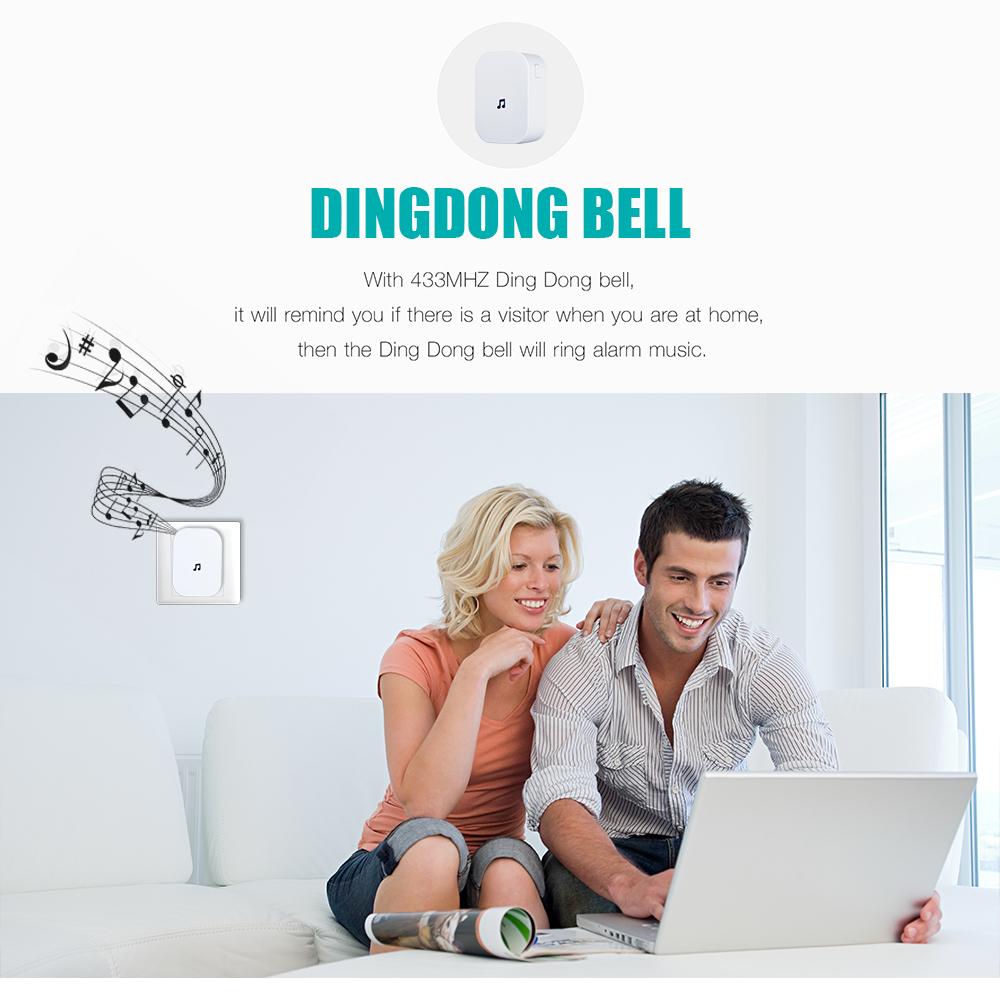 Plug-in Chime for Wireless Video Doorbell Entry Chime with Adjustable Volume Music Selection