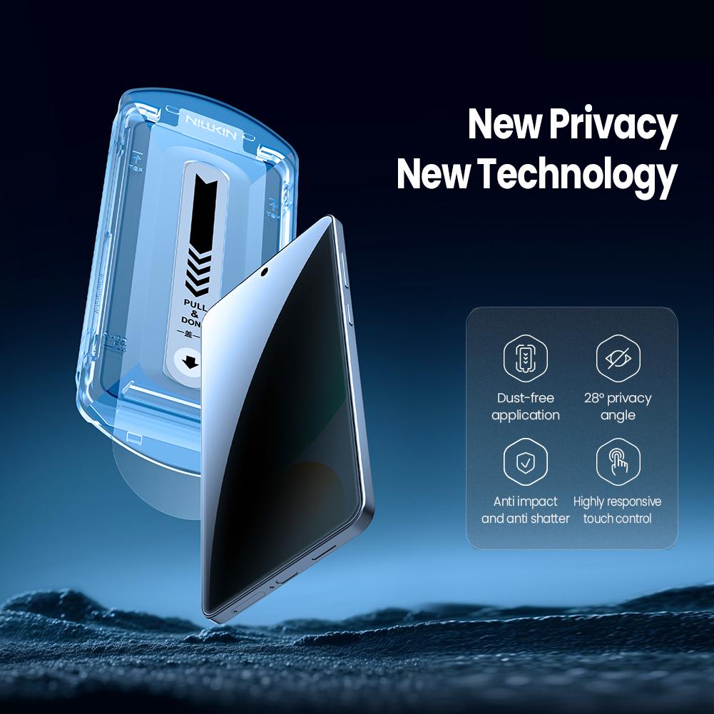 NILLKIN For Samsung Galaxy S25 Edge Glass Guardian Full Coverage Privacy Tempered Glass Screen Protector Film