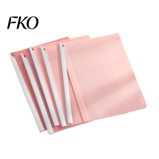 Colorful Document Organizer 5PCS Side Opening File Folder, with Rotating Sliding Bar, Lightweight Clip Folder Durable PP Gradient Color