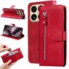 For Xiaomi 15T PU Leather Cases with Zipper Pocket Wallet Phone Cover Stand