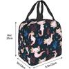 Kawaii Lunch Bag Axolotls Изолированный Lunch Box для женщин и мужчин Многоразовый портативный Lunch Bento Tote для школы, работы, пикника, походов