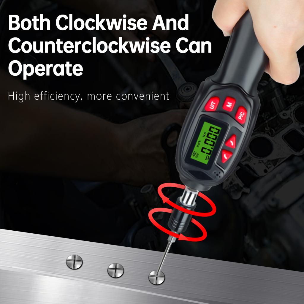 Цифровая динамометрическая отвертка 1/4" со звуковым сигналом и светодиодной вспышкой, 0,05-0,5 Нм и +/-2% High