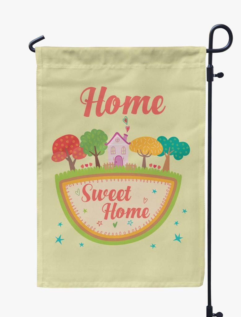 Printtoo Tan Home Sweet Home Garden Summer 12.5""x18"" Двусторонние флаги Флаг для кемпинга