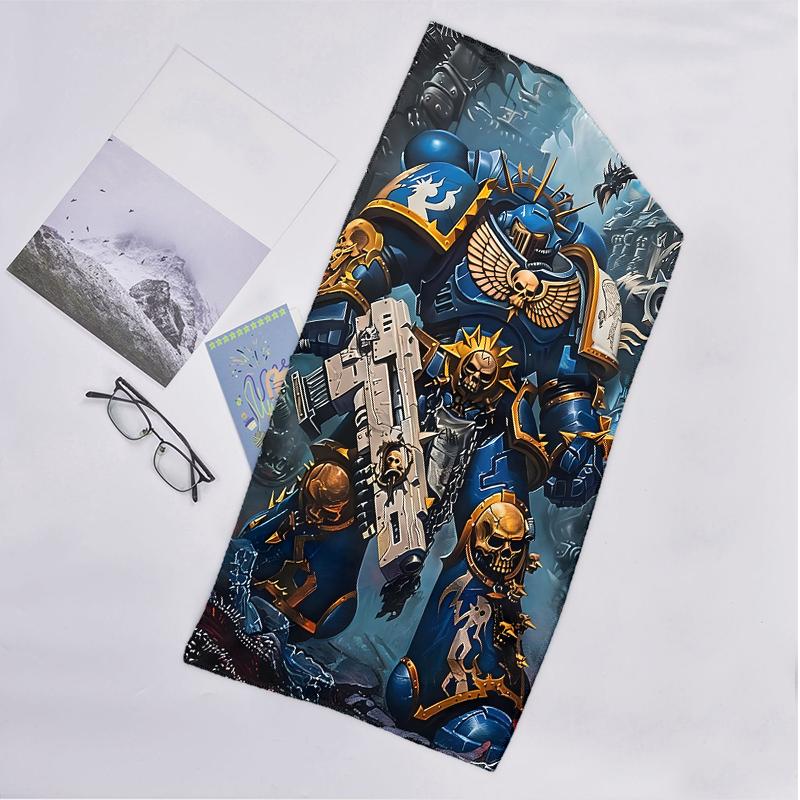 Пляжное полотенце Warhammer Fashion: Идеально для летних приключений Мягкое, впитывающее и быстросохнущее, подходит для плавания и купания