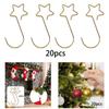 20 шт. Крючки для рождественских украшений, для украшения елки, универсальные, золотые, усиленные
