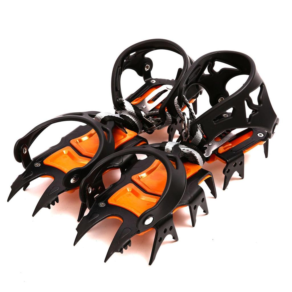 TPU 18-Tooth Large Claw Ice Climbing Non-Slip Shoe Covers with Tiger Tooth Design