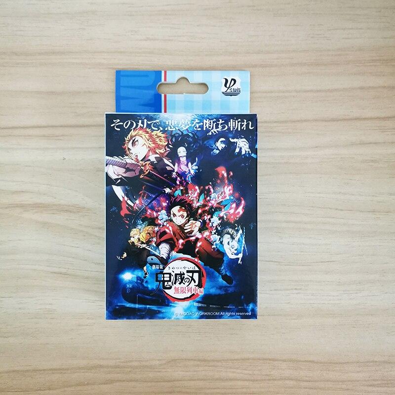 54 шт. карты аниме Demon Slayer Kimetsu no Yaiba неограниченный поезд косплей настольные игры карты в твердом переплете покер игрушка в подарок с коробкой