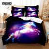 Unicorn Bedding Set, Starry Unicorn Duvet Cover Set, 3D Bedding, Digital Printing, Queen Size, Fashion Design