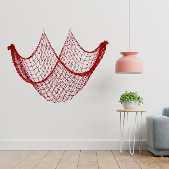 2Pcs Decorative Fishing Nets Hanging Ornaments Extra-Large DIY Ocean-inspired Craft Wall Art Hanging Fishnet Decor