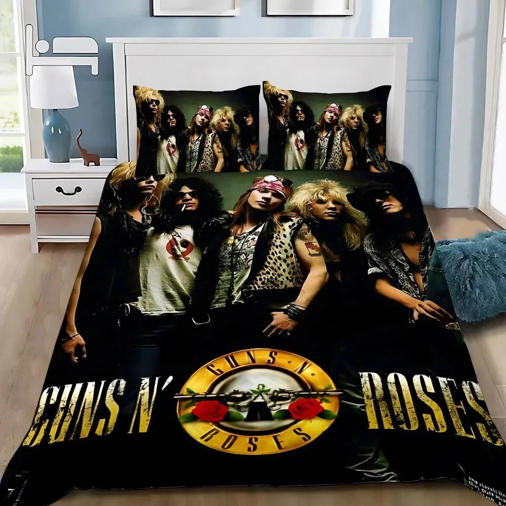 3D Печать G-Guns N R-Roses Комплект постельного белья Мягкое одеяло с наволочками 1/2 шт. Для детей и взрослых Микрофибра Покрытие для одеяла