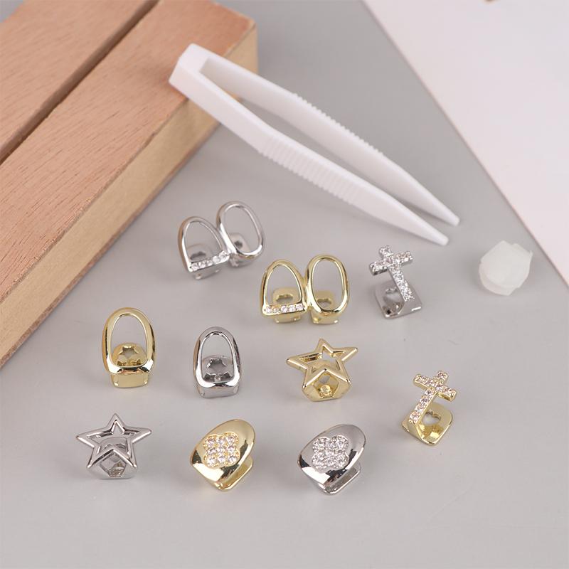 Хип-хоп одиночные зубные гриллзы колпачки для зубов панк металлический гриллз колпачки для косплея вечерние зубные гриллзы украшения для зубов