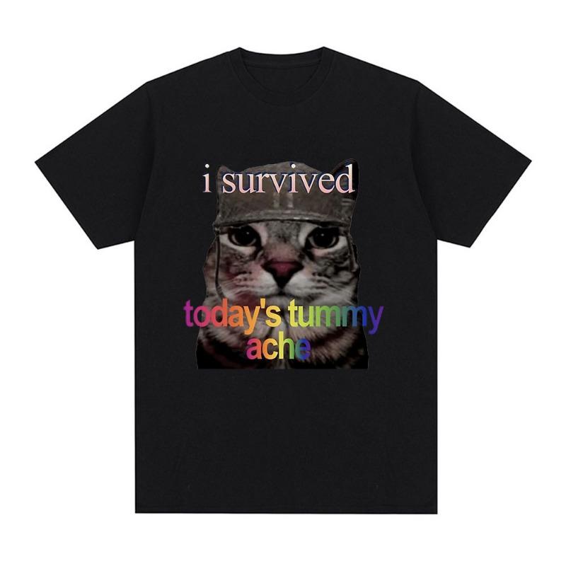 I May Be Stupid T-shirt Funny Silly Meme Cat T Shirt Cotton Casual Short Sleeve Tshirts Harajuku Print Fashion Tee Clothes