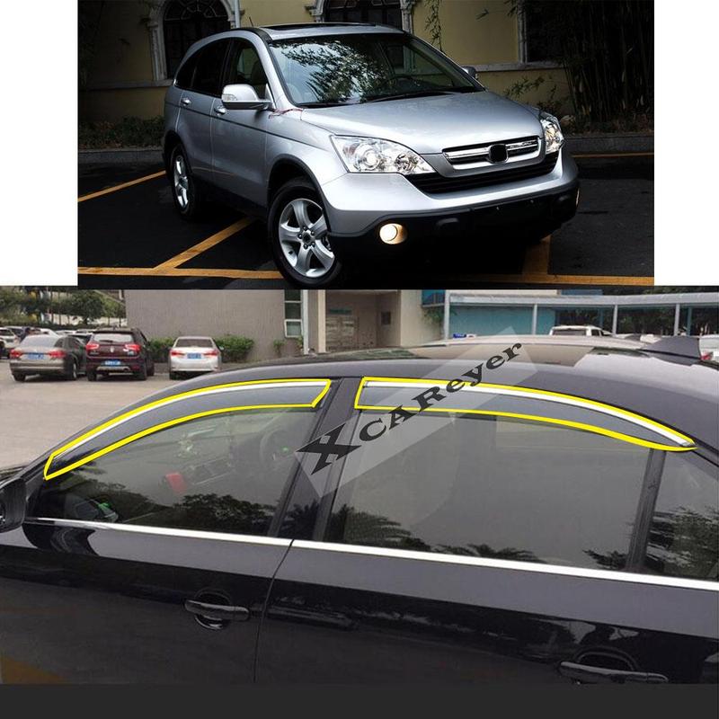 Для Honda CRV CR-V 2007 2008 2009 2010 2011 Наклейка для стайлинга кузова автомобиля Пластиковые дефлекторы окон (ветровики) Защита от дождя/солнца Вентиляционные детали