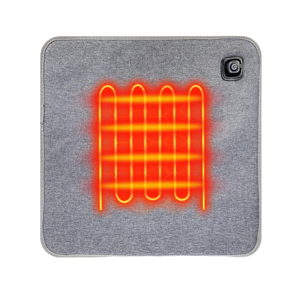 5V USB Heated Seat Cushion Power Bank Not Included Waterproof Heating Pad Seat Warmer for Winter Outdoor Sports Camping Fishing