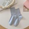 Thin Boneless Confinement Socks Solid Color Anti-Pilling Stacking Socks Summer Sweat-Absorbing And Breathable Medium Tube Socks Versatile Cotton Socks