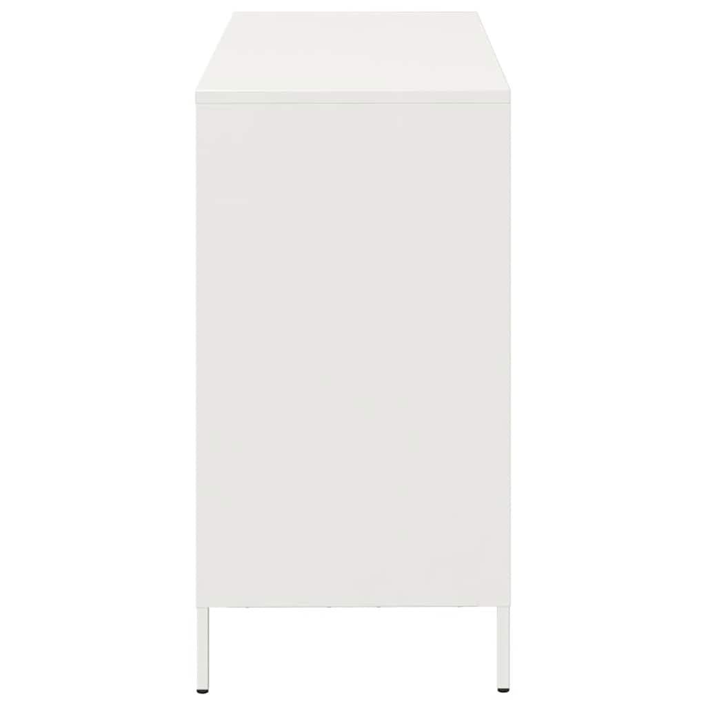 Vidaxl Szafka, Biała, 101,5X39X73,5 Cm, Stal Walcowana Na Zimno
