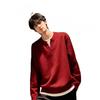 Vintage Striped Knit Henley Sweater Unisex Loose Fit Winter Casual Commute