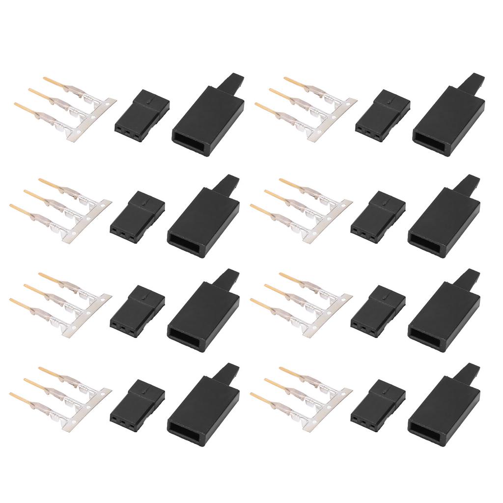 100Set RC Servo Connector Kit 3 Pin Housing JST Connector Header 11.041 with Hook For Model Airplane