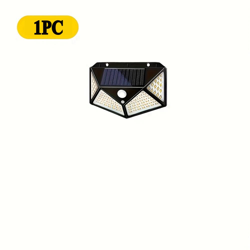 Уличный 100LED солнечный светильник с датчиком движения, 4-стороннее освещение, используется для наружных стен, дворов и коммерческого освещения