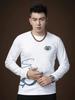 European Goods 2025 Autumn New Letter Print Long-Sleeve T-Shirt Men's Trendy Slim-Fit Round-Neck Casual Top
