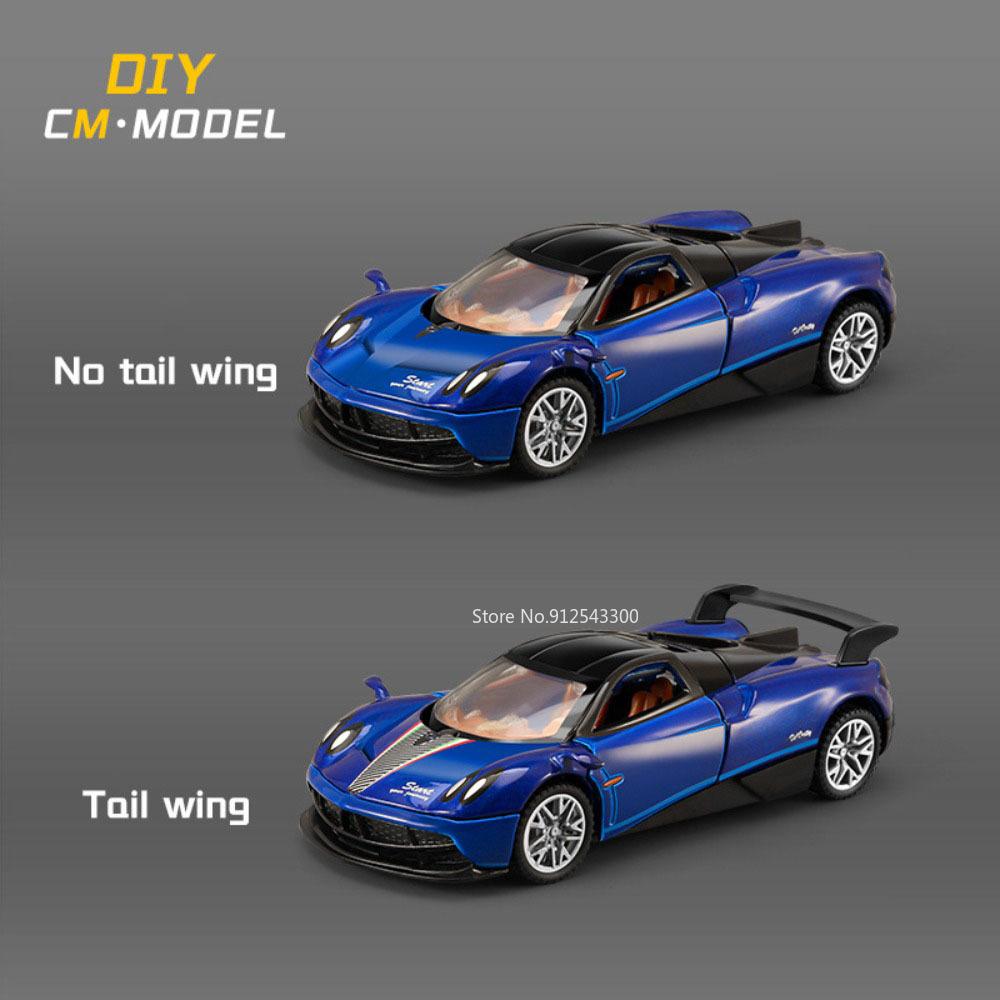 1:43 Scale Pagani Zonda R AE86 DIY Car Model Toy Alloy Body Rubber Tires Detachable Parts Miniature Vehicles Models Boys Gifts