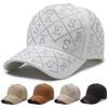 Spring Summer Rhinestone Letter Baseball Cap Women's Sunscreen Sun Visor Cap Female Ponytail Panama Cap Peak Cap