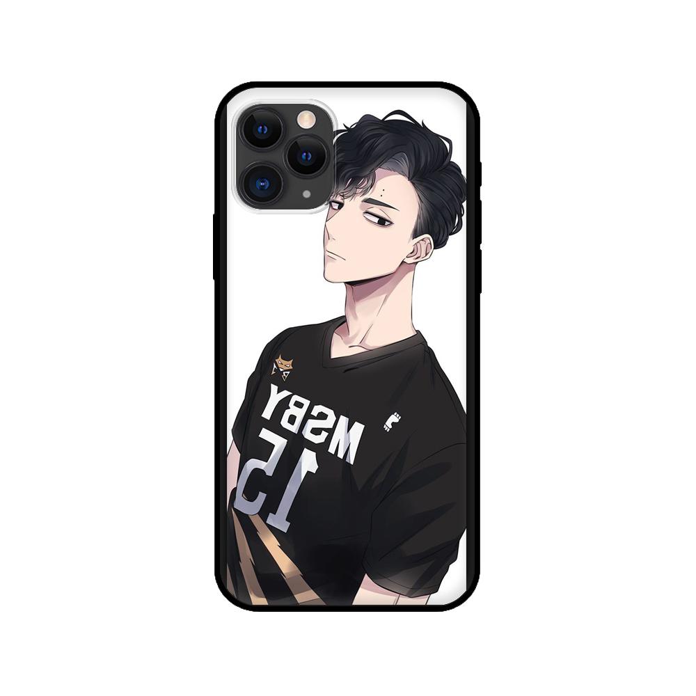 Черный чехол из ТПУ для iPhone 5 5s se 2020 6 6s 7 8 plus x 10 XR XS 11 12 mini pro MAX задняя крышка Sakusa Kiyoomi Haikyuu