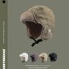 Korean Retro Plaid Padded Bomber Hats Women Winter Velvet Thickened Thermal Ear Protection Casual Versatile Pilot Caps for Men