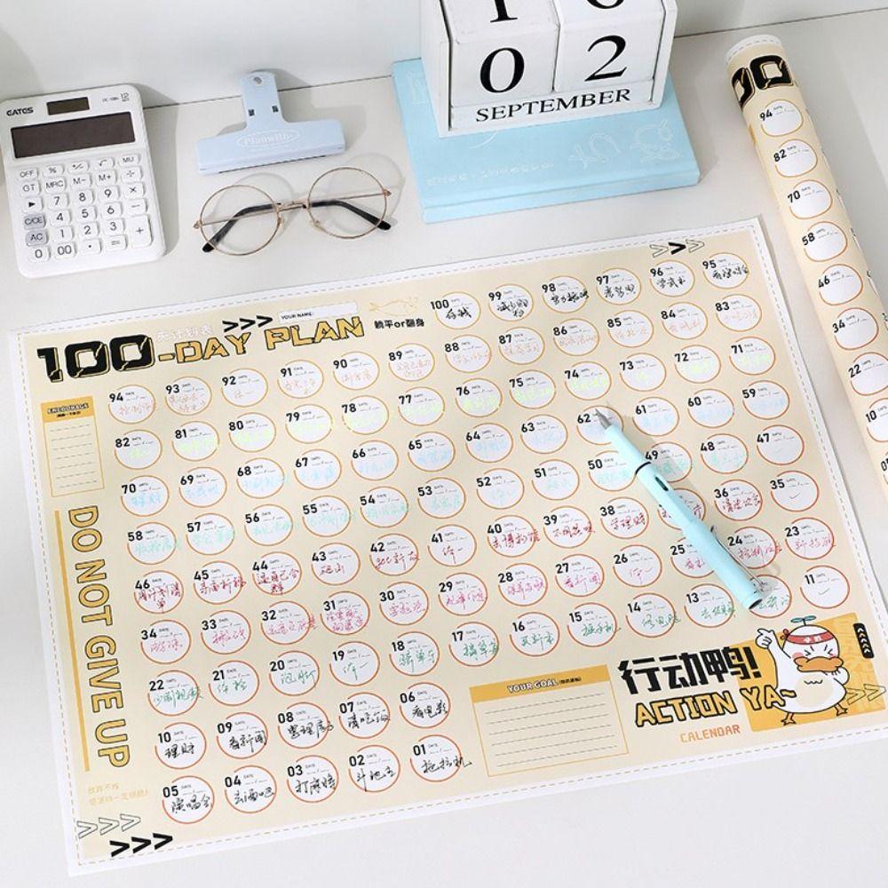 Фитнес 100-дневный план-лист Список дел Настенный план-планировщик Контрольный список Домашний офис