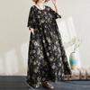 Short Sleeve Oversized Cotton Vintage Floral New In Dresses for Women Casual Loose Long Summer Dress