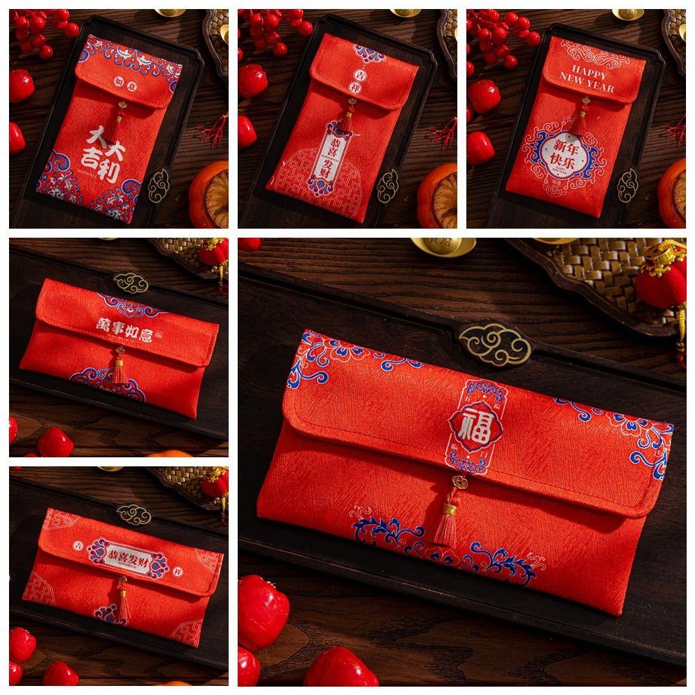 Hongbao Children's Money Bag Traditional God of Wealth Red Pocket  Celebration Party