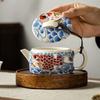 Ceramic Teapot Kung Fu Teapot Ancient Blue and White Porcelain Household High-end Tea Single Pot A2O4Z6