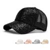 Женская весенне-летняя кепка с пайетками, солнцезащитная шляпа, бейсболка с козырьком