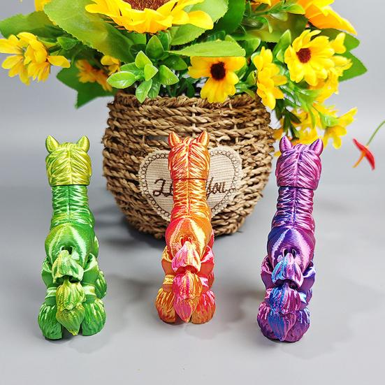 3D-печатная лошадь-украшение, милая шарнирная фигурка лошади, гибкая игрушка-непоседа в виде животного для интерактивной игры, снятия стресса и демонстрации