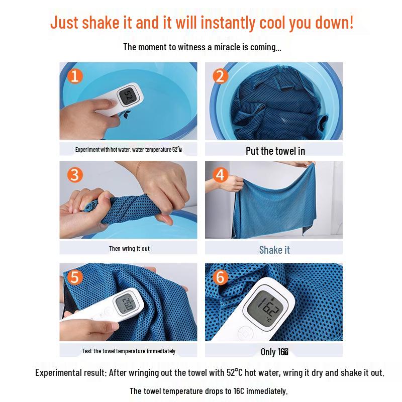 Quick-Dry Cooling Sports Towel: Breathable, Sweat-Absorbent for Military, Running, Fitness, and Outdoor Use