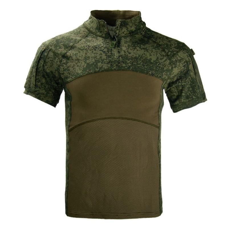 Hanye Camouflage Training Suit Breathable Wear-resistant Frog Short-sleeved Top