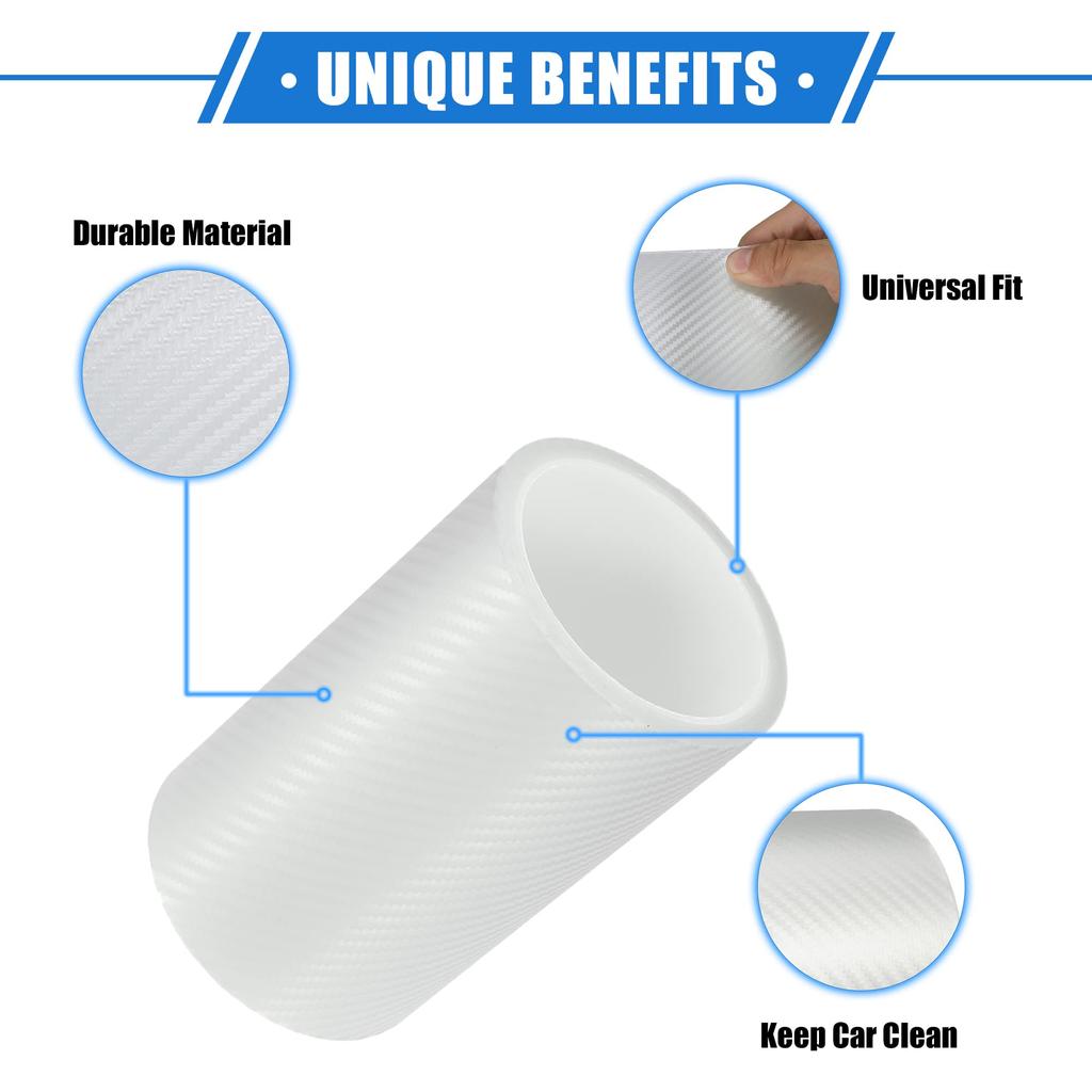 uxcell Car Door Sill Protector Film Carbon Fiber Universal for Acrylic with Scraper Tool Cover, 500x15cm, Pattern, Trucks, SUVs, Anti-Scratch, Clear,