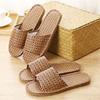 Новые модные повседневные женские летние плетеные соломенные нескользящие тапочки