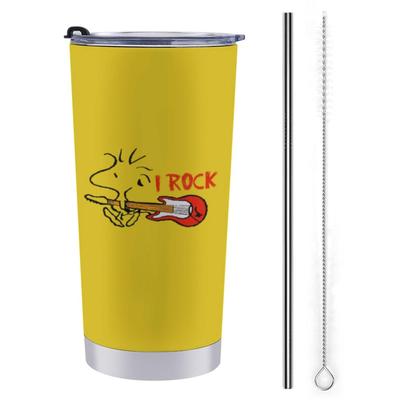 Snoopy кофейный магазин, вода, прямой, нержавеющий, с тамблером 600 мл, кружка, чашка, чашка, холодный/теплый, бутылка, напиток, сталь, крышка, портативный, соломинка,