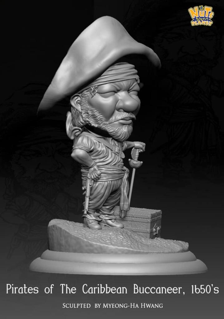 Nuts Planet SD-размер Современные безжалостные пираты, сколотившие состояние на Карибах Набор из смолы Карибского моря 1650-х годов NP-008