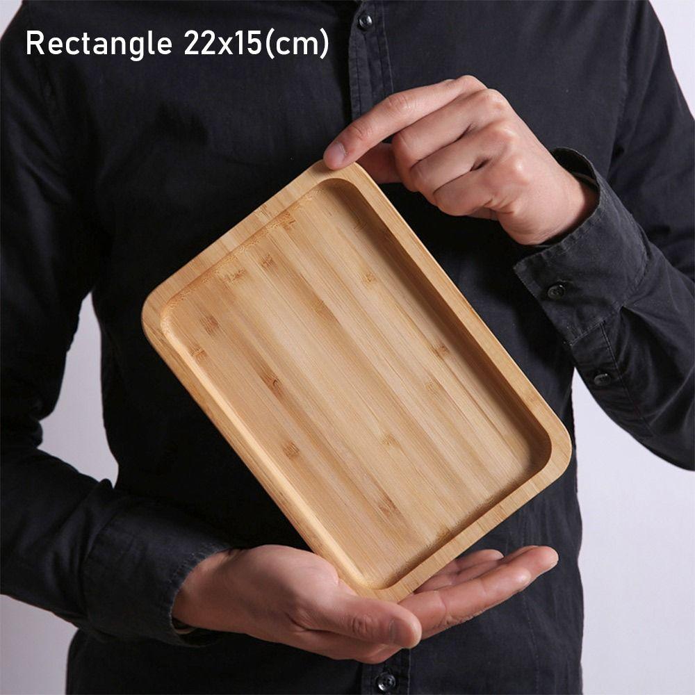 1 шт. предметы домашнего обихода бамбуковый поднос для фруктовых закусок, тарелки для хранения чая, фруктов, барбекю, хлеба