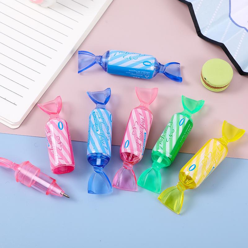 10 шт. 0,7 мм креативная канцелярская ручка с имитацией цвета конфеты, милая забавная подарочная ручка, пластиковая шариковая ручка в виде конфеты