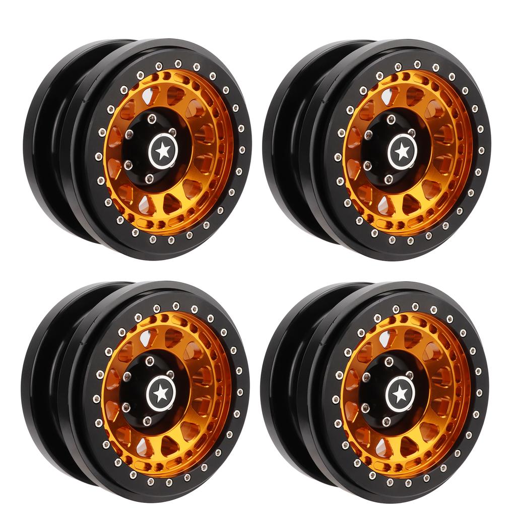 4 PCS RC Vehicle Wheels Rims 2.9in 12 Hole Aluminum Alloy RC Model Car Non Stick Metal Wheel Hub for 1 6 AXAIL SCX6
