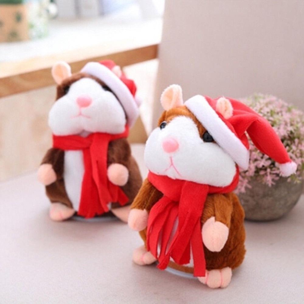 Cute Talking Nod Hamster Mouse Record Chat Mimicry Pet Plush Toy Kids Xmas Gifts